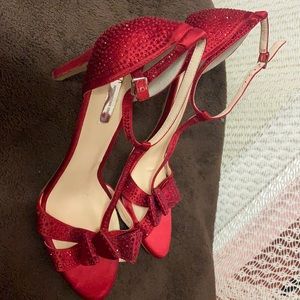 Sequined Red Heels